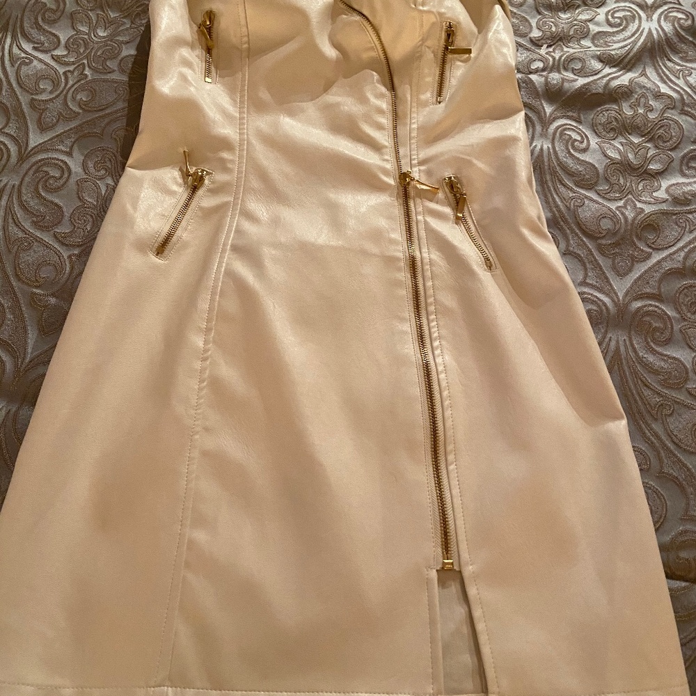 FAUX LEATHER DRESS